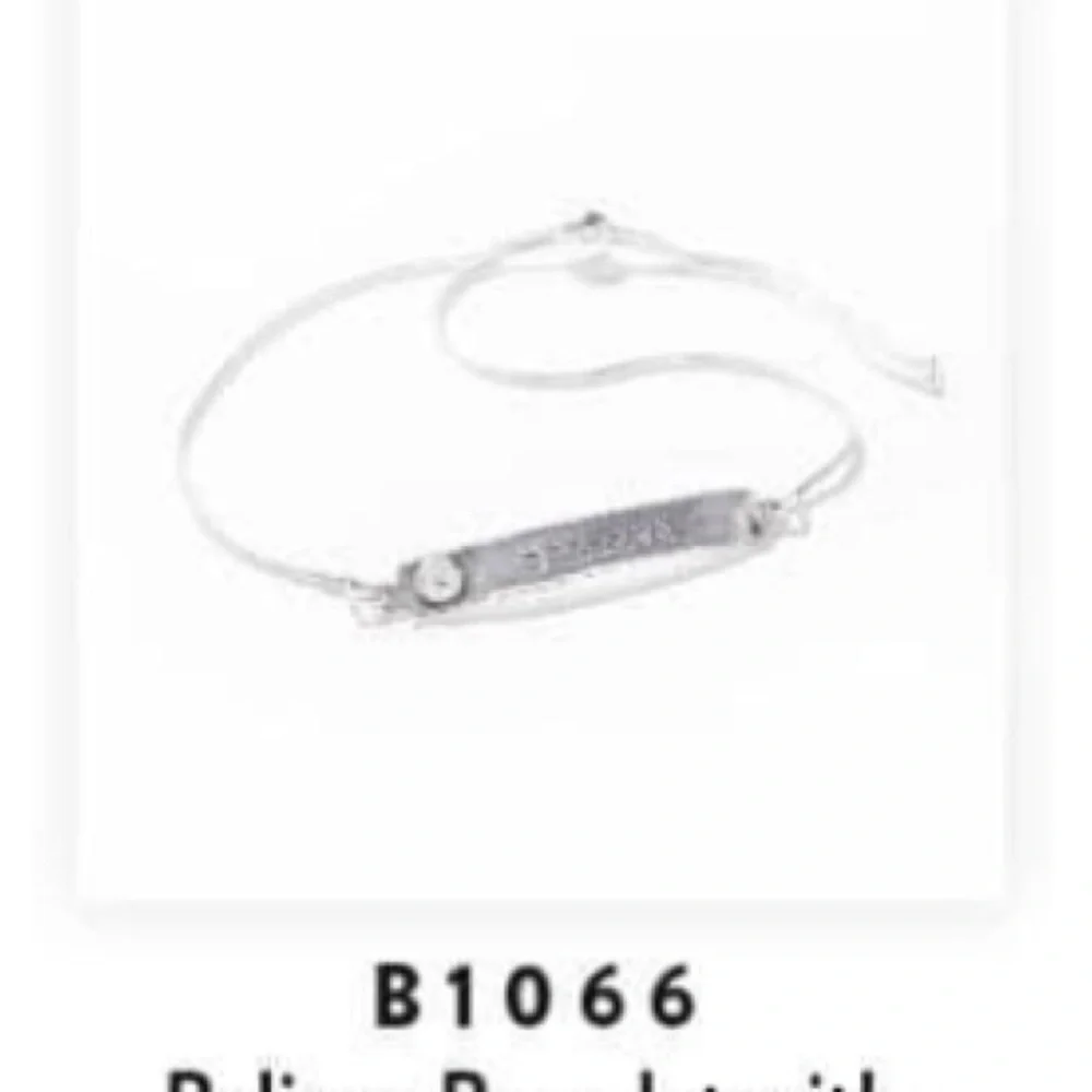 OPULENZA DESIGNS JEWELRY BELIEVE BRACELET SLIDE CLOSURE .925 SS JEWELRY NEW!!